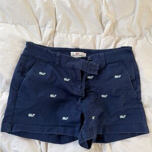 Vineyard Vines Dark Blue Whale Patterned Women's Shorts